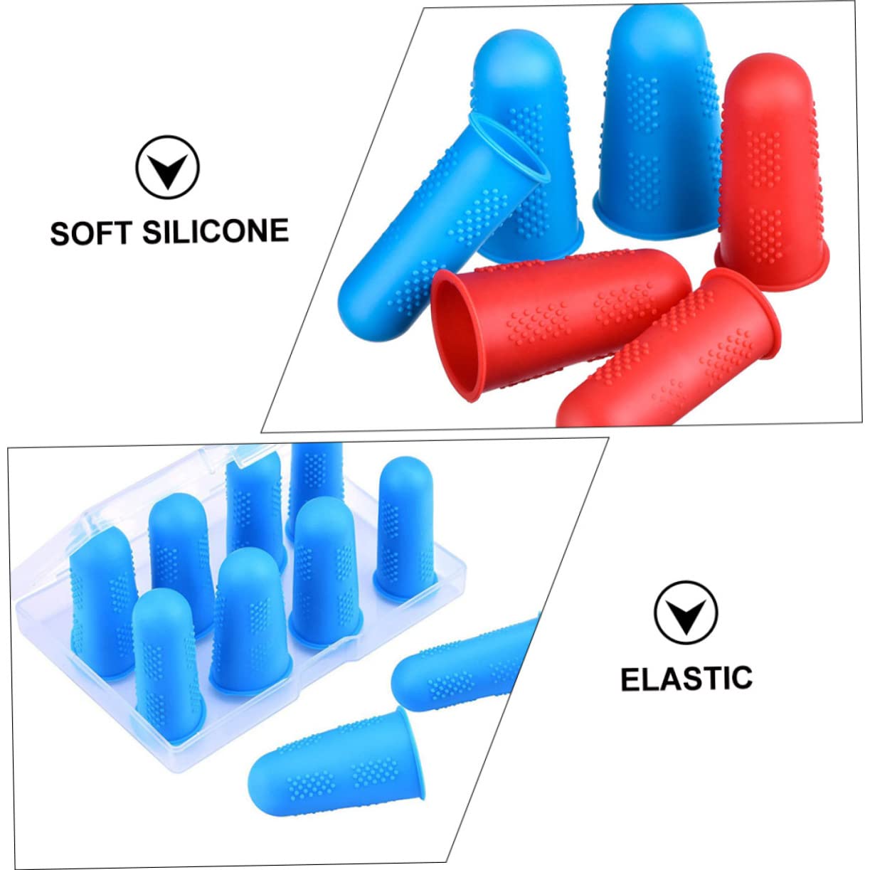 NOLITOY Silicone Sleeves 10pcs Thermal Grain Industrial Kitchen Protection Non-Slip Grip