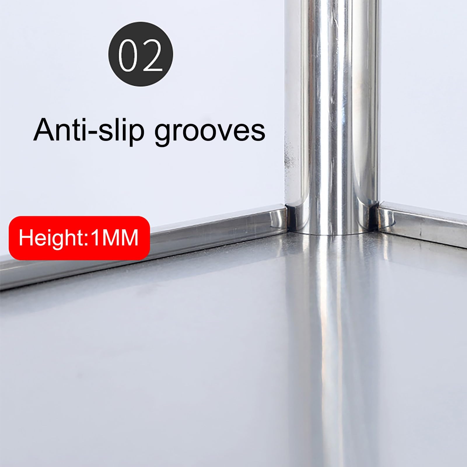 Carrello da Laboratorio con Ruote a 3 Ripiani, Tavolo da Lavoro e Preparazione Commerciale, Carrello da Lavoro in Acciaio Inox con Ruote, per Ristorante, Magazzino, c,70cm/28in