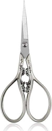 Tijeras vintage BIHRTC estilo europeo para bordado, costura, artesanías, trabajos de arte y uso diario