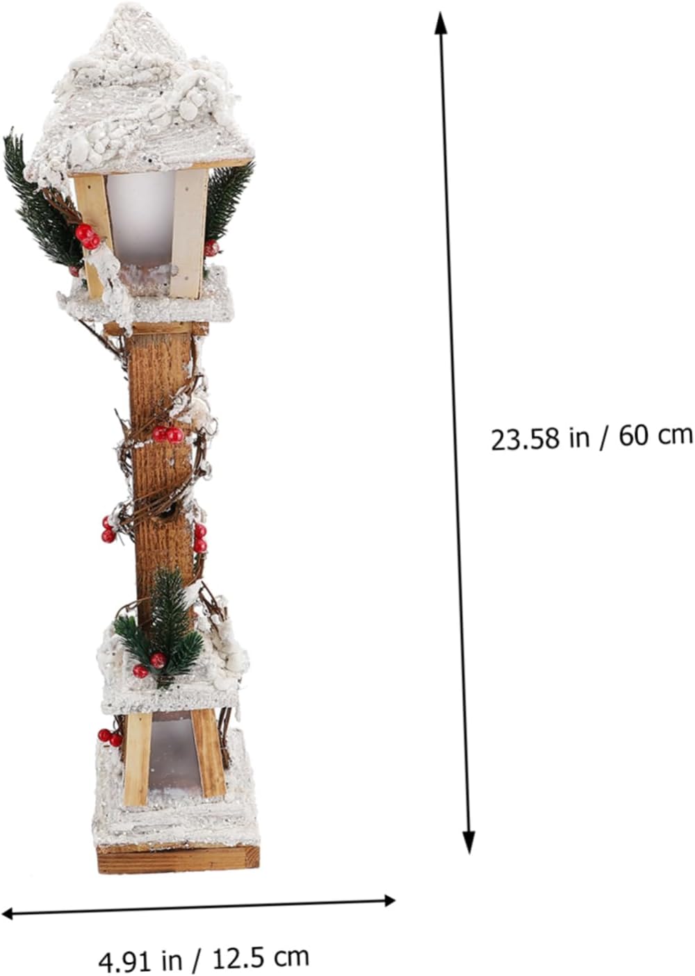 1pc Christmas Wooden Streetlamp Model Creative Decor for Desktop Adornment for Holiday Home Decorations Festive Atmosphere Unique Charm