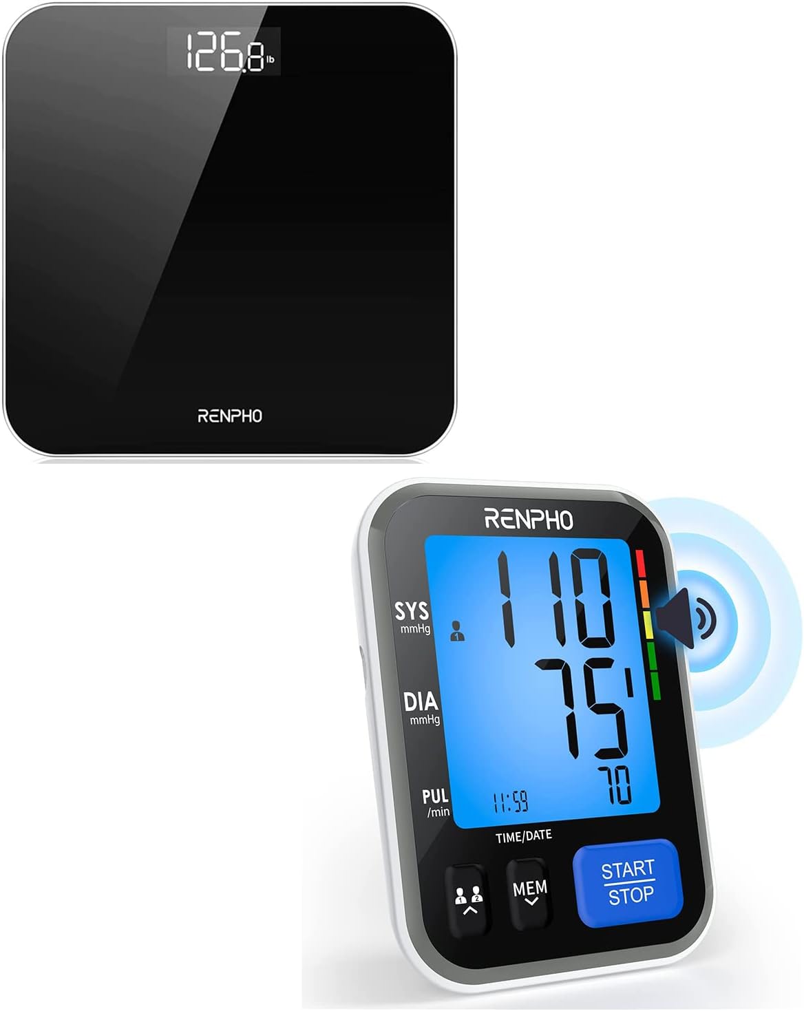 RENPHO Digital Bathroom Scale, RENPHO Blood Pressure