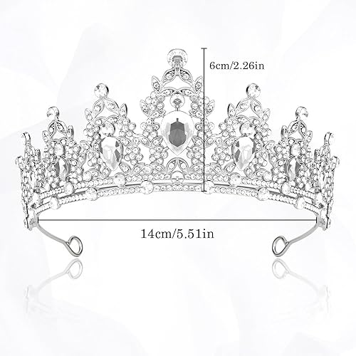 Miniatura 2 de Tiaras para mujer, coronas para mujer, corona de cumpleaños, corona de princesa, coronas de reina de cristal, diamantes de imitación, tiaras de boda