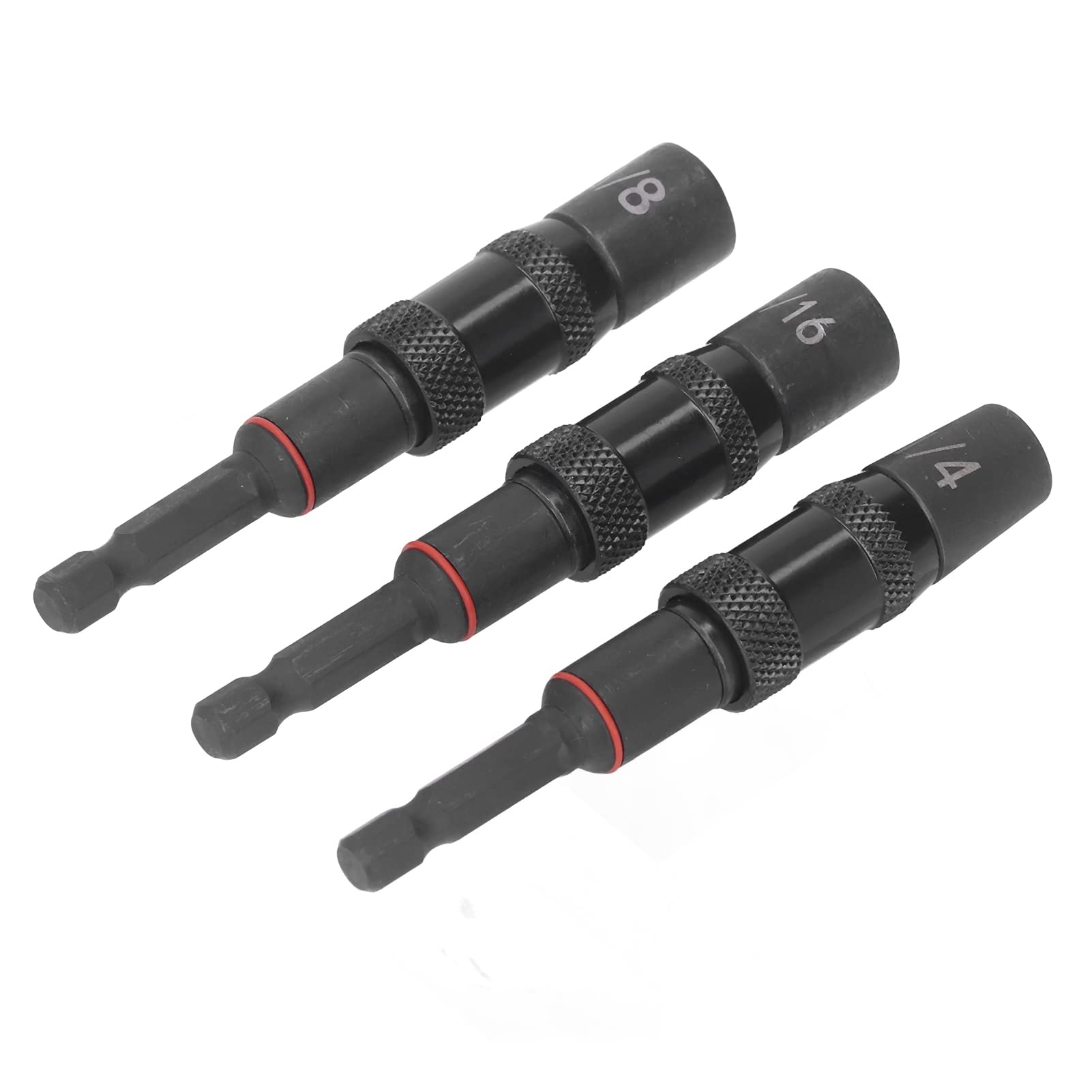 Adaptadores de Vaso Magnéticos para Destornillador de Impacto de 1/4 en Ángulo de Cromo Vanadio