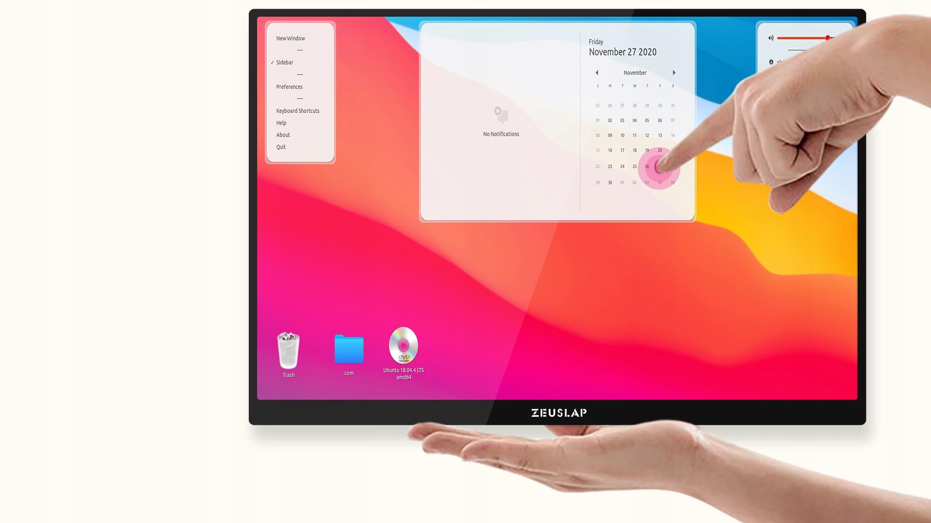 ZEUSLAP Z10T Monitor Przenośny Dotykowy 10,5" FHD IPS 1920x1280 USB-C Thunderbolt Mini HDMI HDR 100% sRGB do Laptopa Smartfona PS4 PS5 Xbox Nintendo Switch Dodatkowy Ekran do Pracy Rozrywki