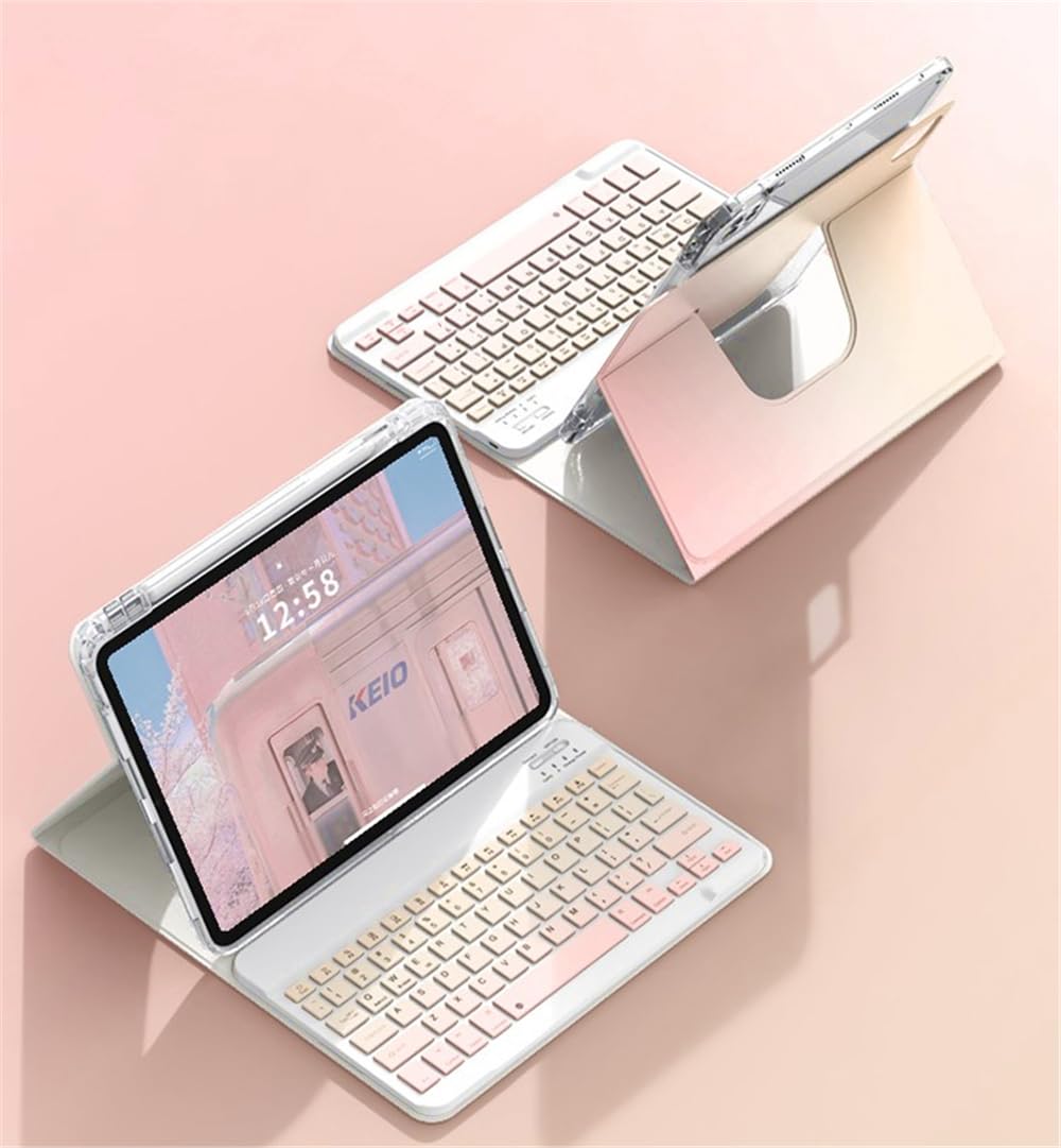 iPad 第11世代(A16,2025)/第10世代対応キーボードケース　ピンク Amazon | 横／縦両方対応 2025 iPad A16 第11世代 キーボード ケース