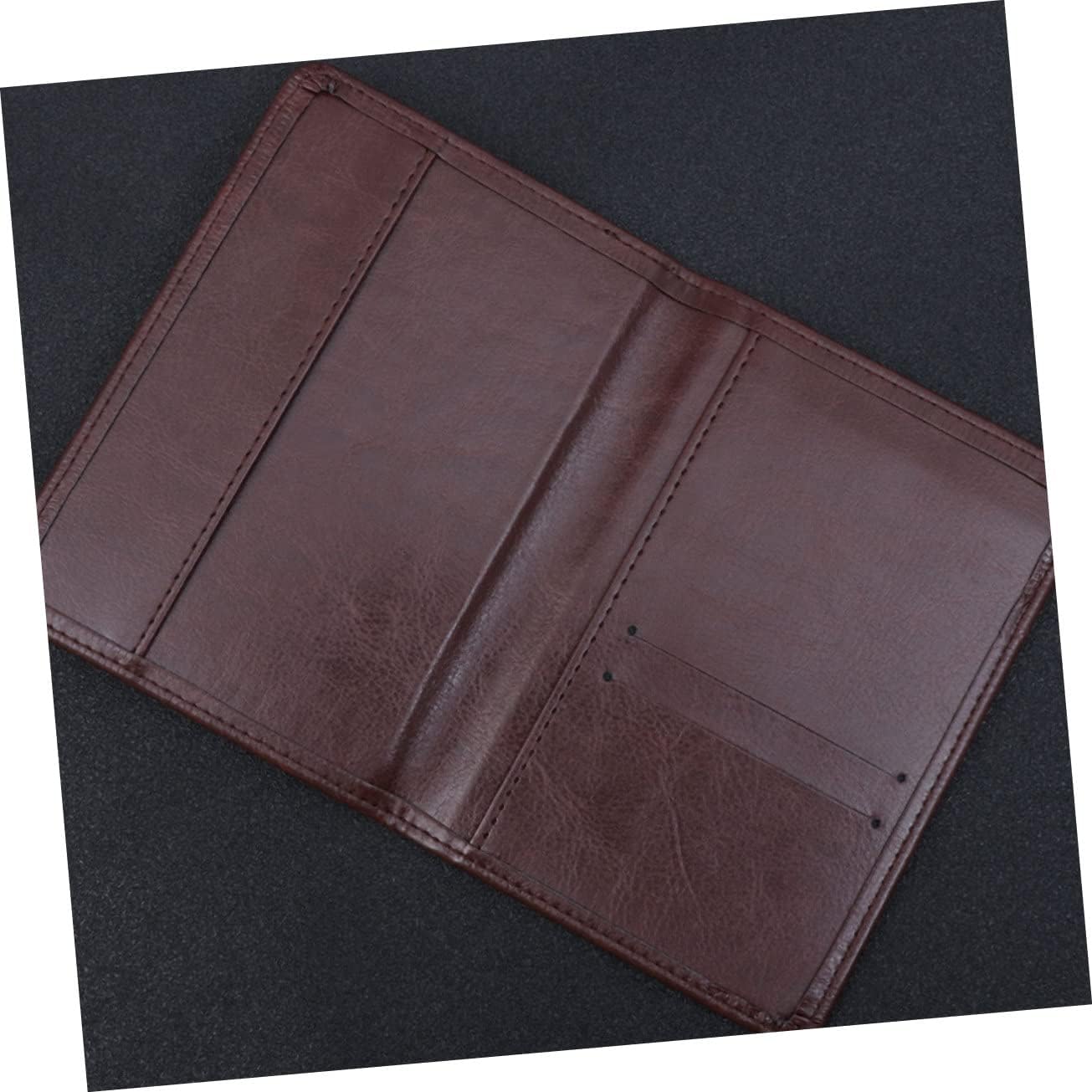 PU Leather Coffee Multi-Card Passport Holder Wallet for Travel