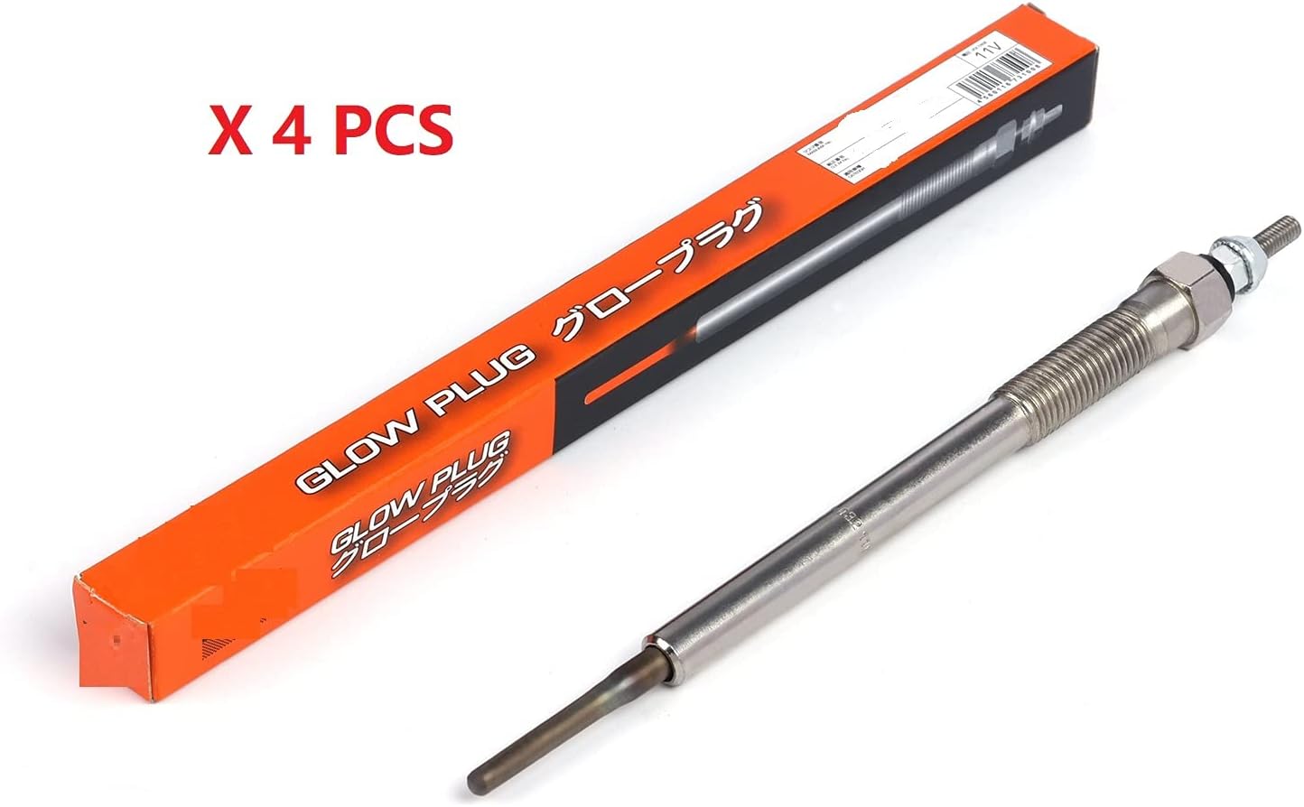 4pcs OEM# 19850-30010 1985030010 PT157 Glow Plug Compatible with Toyota HILUX VIGO Prado HIACE 1KD 2KD Engine