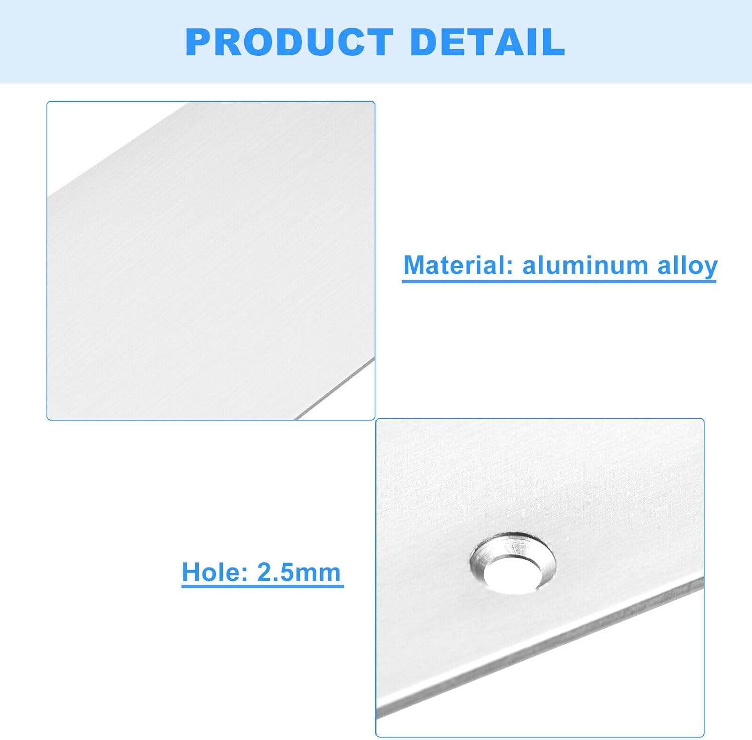 Home and Garden Parts 6 x 30 Inches Aluminum Door Kick Plate for Exterior Front Doors Silver #CN/251024/10103