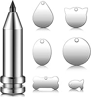 Vista 1 de Zhehao Herramienta de grabado con punta de grabado, herramienta de grabado con 6 piezas de metal surtido de estampación en blanco compatible