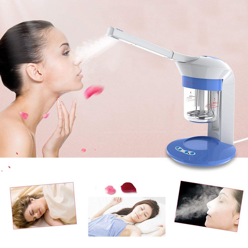 Vaporizador Facial de Ozono para Limpieza y Sauna - Abre Poros, Pulsa en Profundidad - Uso en Mesa, 220V