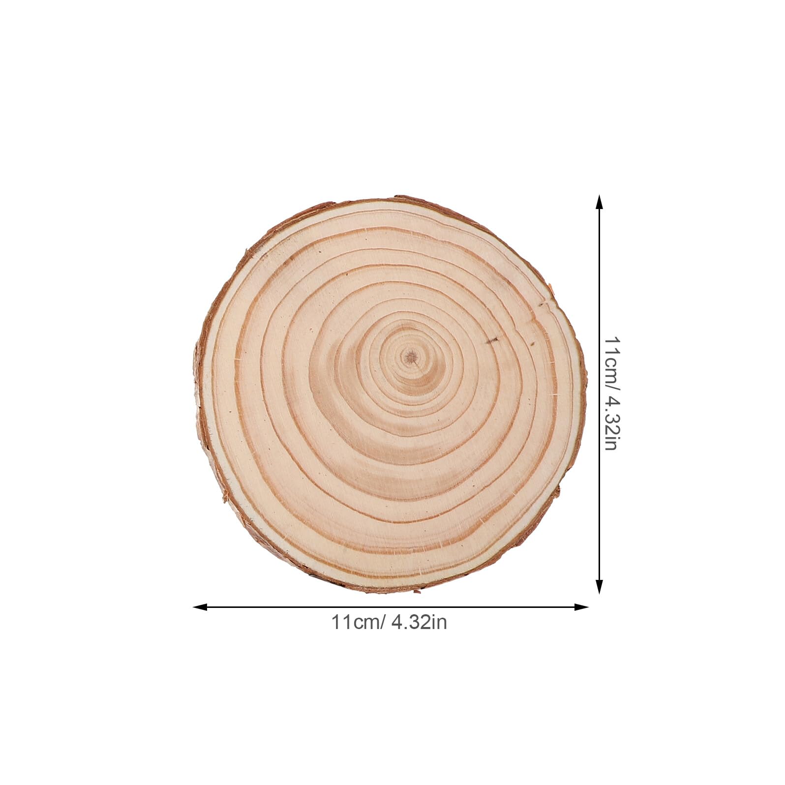 Rodajas de Madera de Pino para Niños 20 Piezas 10cm sin Terminar