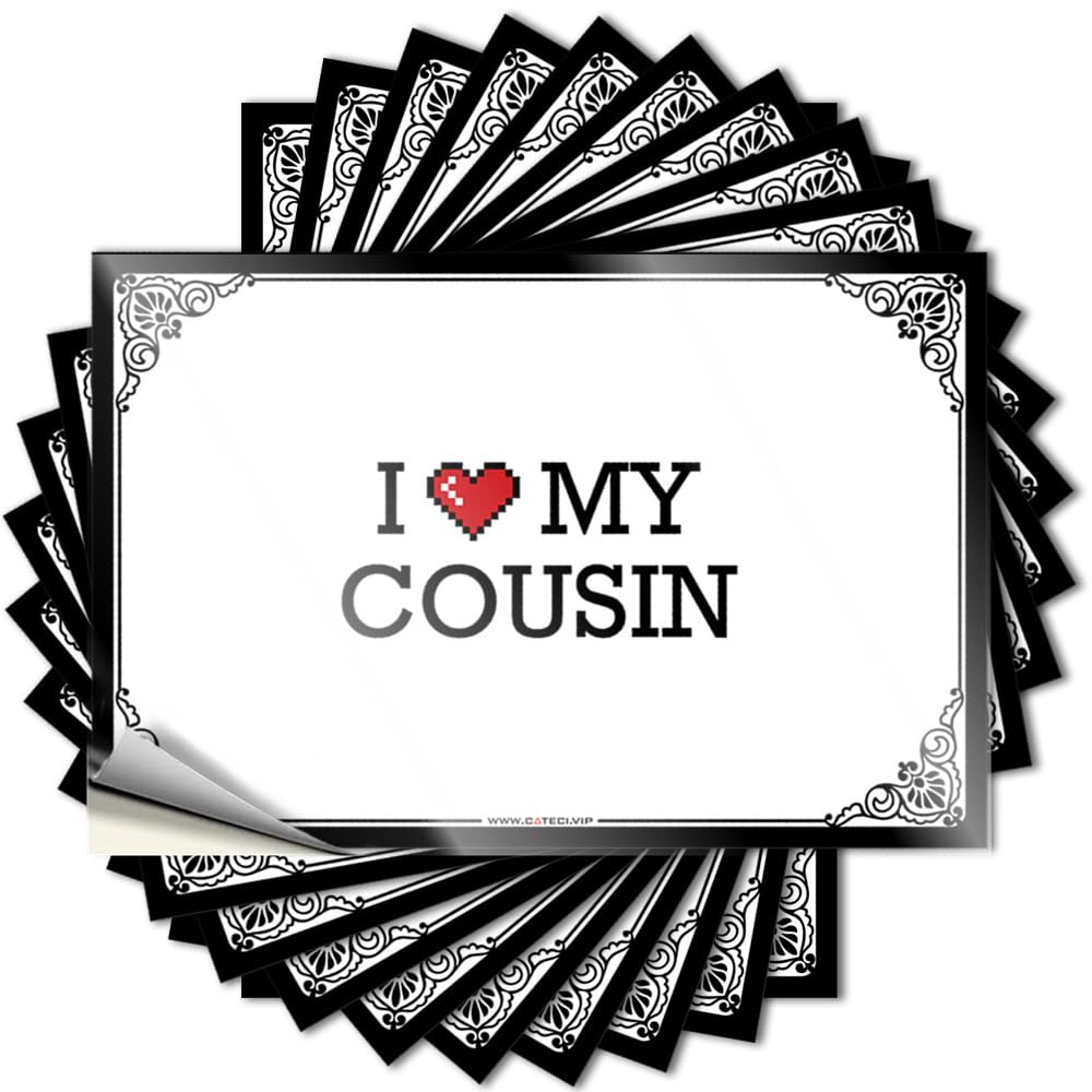 Affirmation Decals, Cool Bathroom Stuff Garage I Love My Cousin | Funny Quote Gamer Decals(12X18CM)