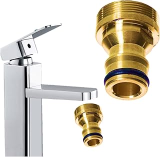 ZOTTI Tap to Garden Attachment - Brass | Kitchen Sink to Garden Hose Connector | Indoor & Outdoor Fittings | Leakproof & Anti-Rust | Universal Standard Fitting | Easy DIY Hosepipe Replacement