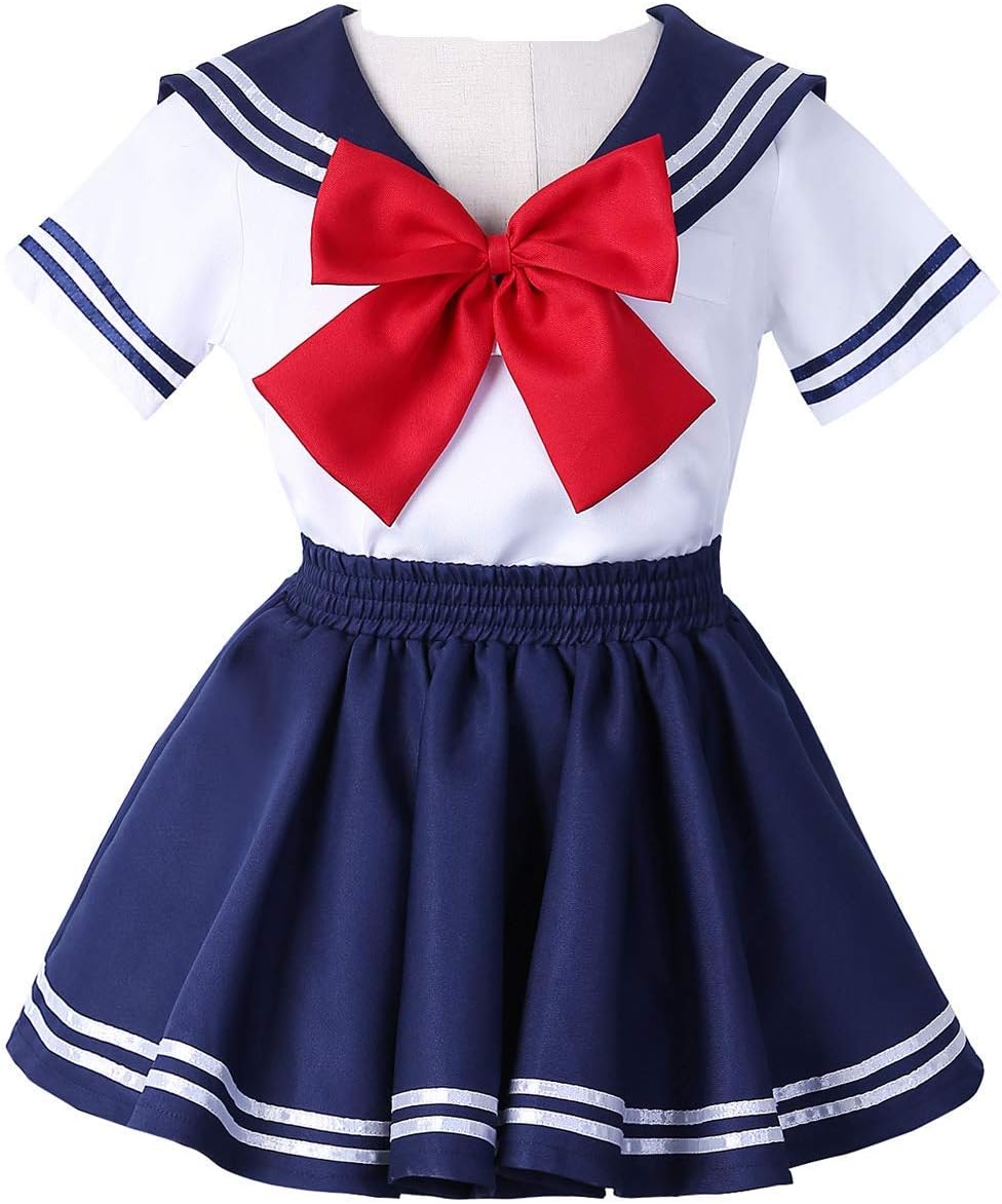 JoyshopAnime Kids Girl's School Uniform Sailor Dress, Girls, Medium