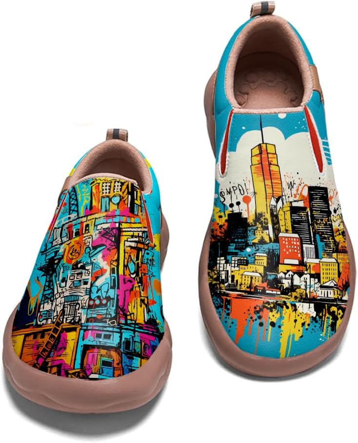 Loafers for Boys Girls Kid's Lightweight Cozy Casual Sneakers Art Painted Walking Travel Slip On Shoes