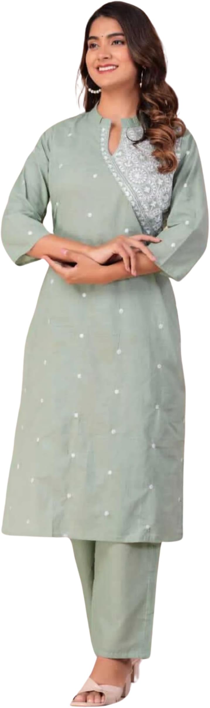 FABNEX Kurta Set for Women | Women Embroidered Kurta Set | Women Kurta Sets Kurtis | Women Kurta Pant Set (K-34-38)