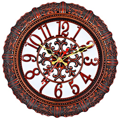 Image of Harbour Analog Stylish New Models Wall Clock with Designer Vintage Look for Home Living Room Hall Bedroom (Size Height 30.5 CM X Width 30.5 CM)- Home Decor Big Size Wall Clock Mz 235 C2