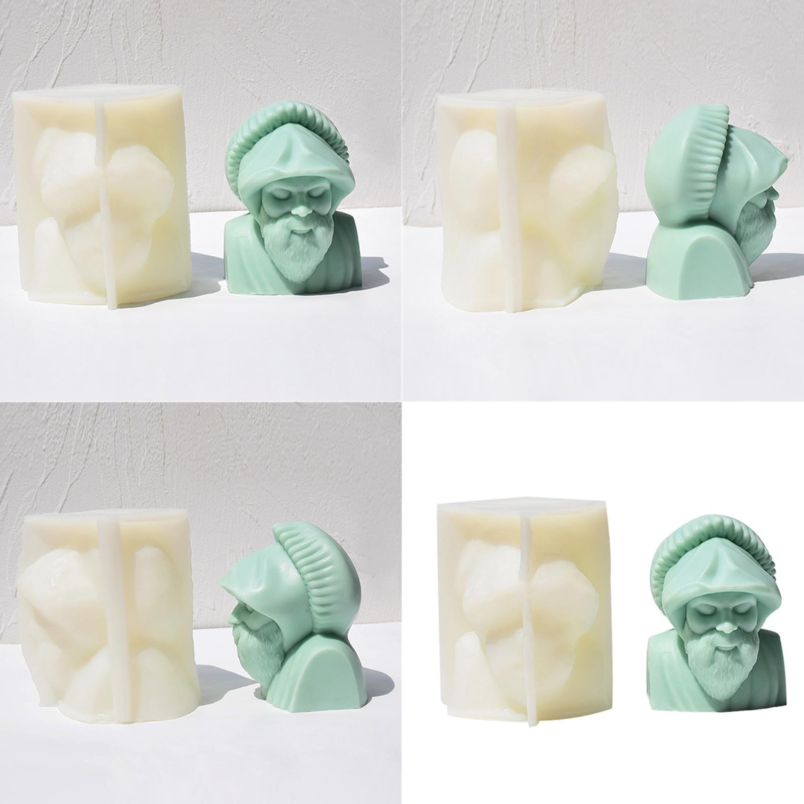 Stampo in silicone flessibile per viso anziano delicato viso anziano stampo in silicone profumato per decorazioni artistiche per la casa accessorio