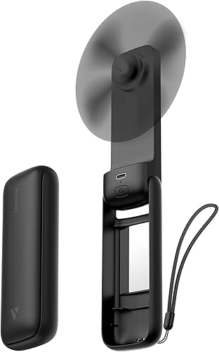 Miniatura 11 de Aecooly Ventilador Portátil Delgado con Espejo, Ventilador de Mano Delgado, Mini Personal Recargable por USB [Tiempo Máximo de Enfriamiento de 24H],