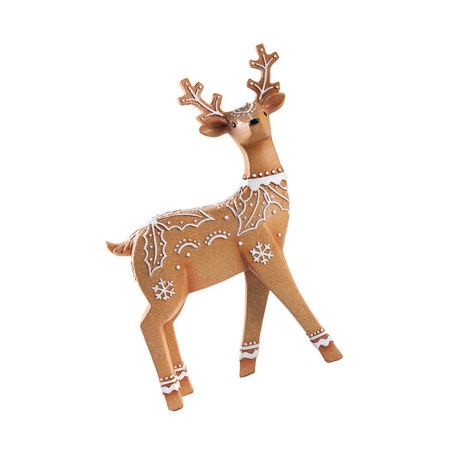 Elnwnnkc Reindeer Sculpture Christmas Themed Deer Decoration for Mantels Shelf Desktop Display Home or Christmas Mantels Decoration