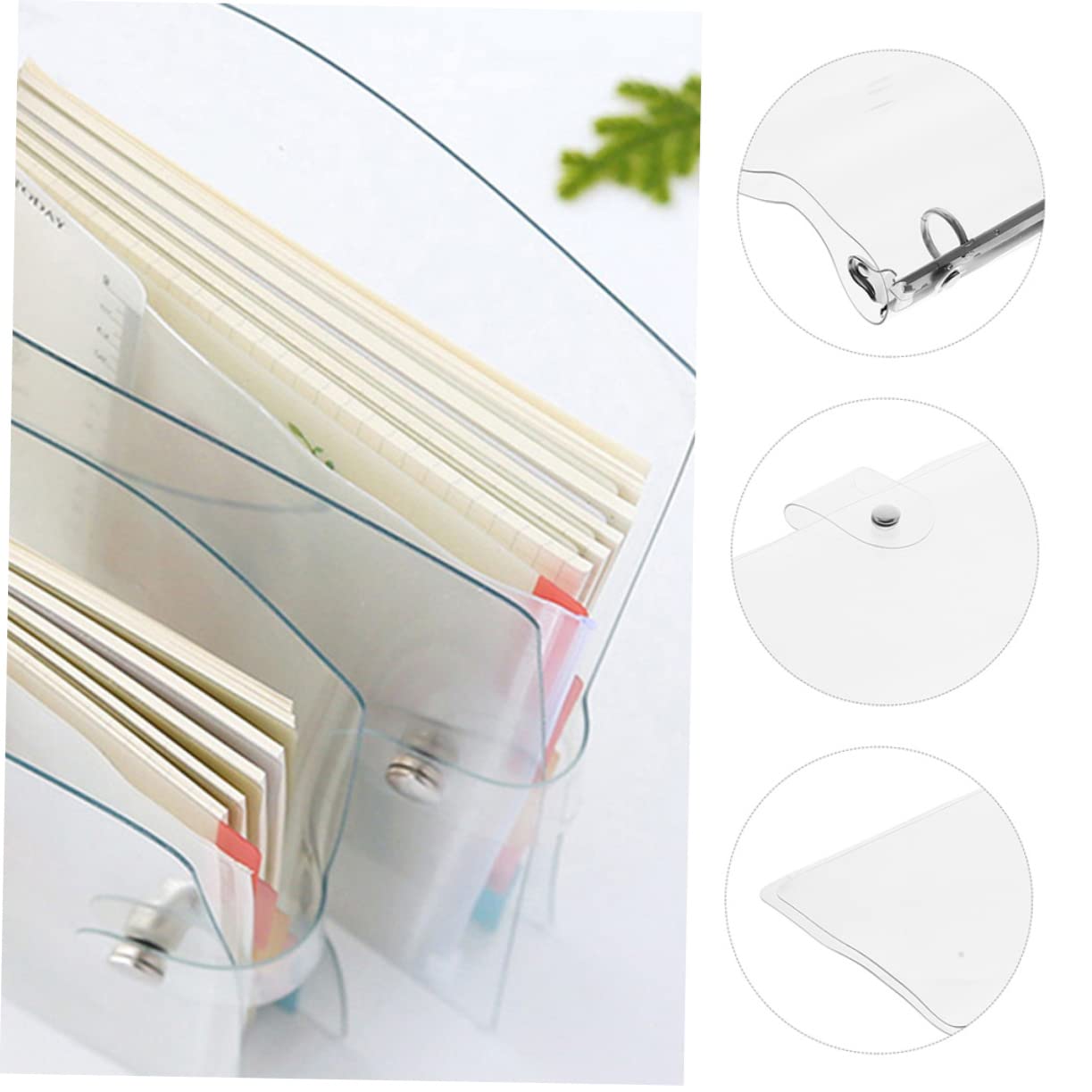 Classeur à Anneaux A4 Portable en Plastique, Lot de 3