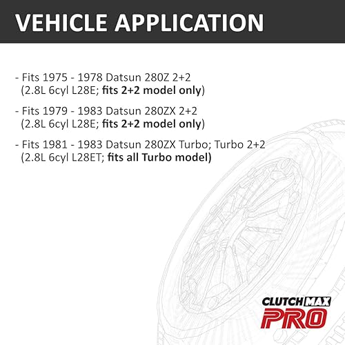 Miniatura 2 de ClutchMaxPRO Performance Stage 4 Kit de embrague y volante compatible con 1975-1983 Datsun 280Z 2+2 280ZX 2.8L L28E L28ET (CP06032HDDFW-ST4)