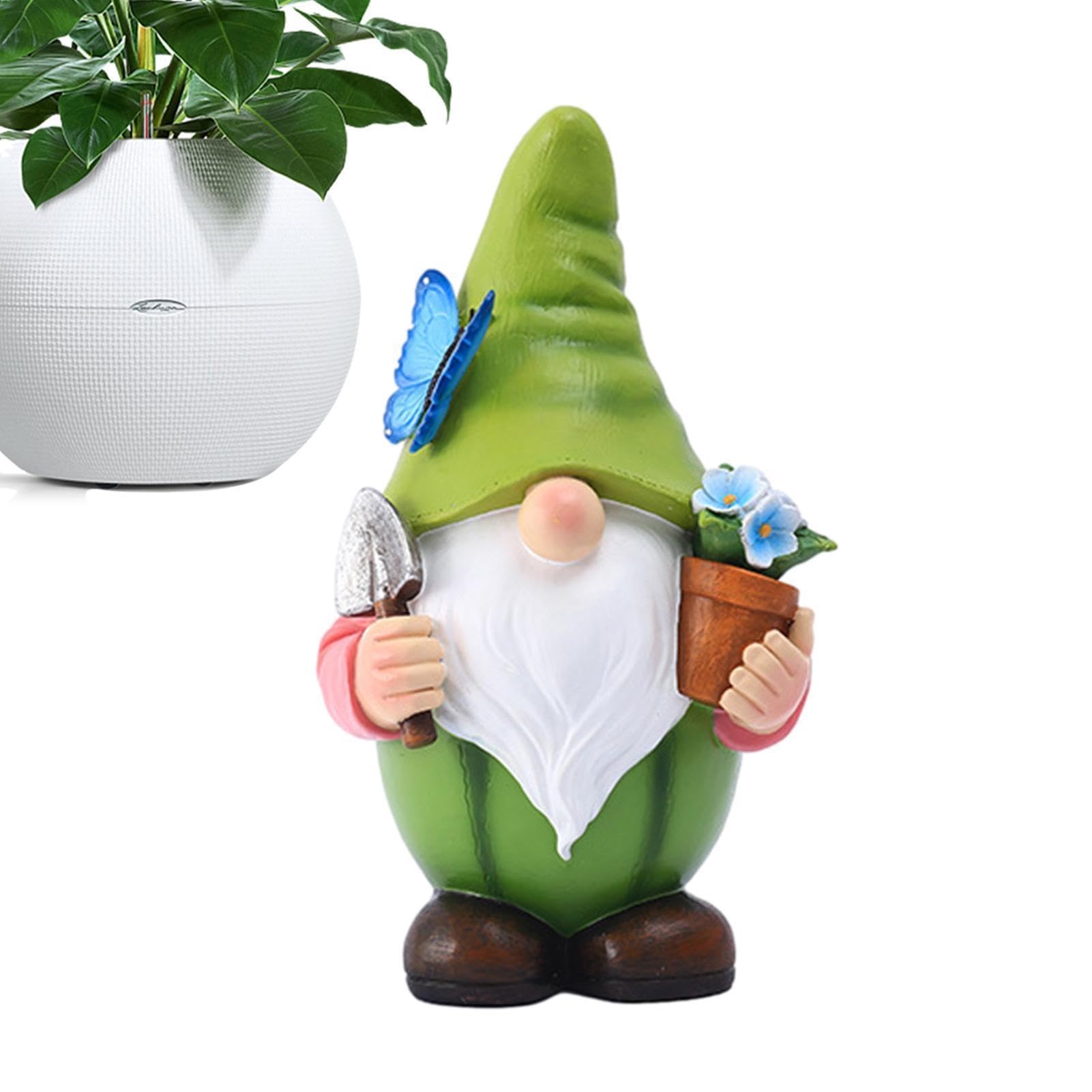 Generico Gnomi Da Giardino Statua Da Esposizione In Resina Con Luce Solare | Scultura Decorativa Di In Resina per prato, giardino, patio, cortile, balcone, terrazza, bordo piscina, esterno