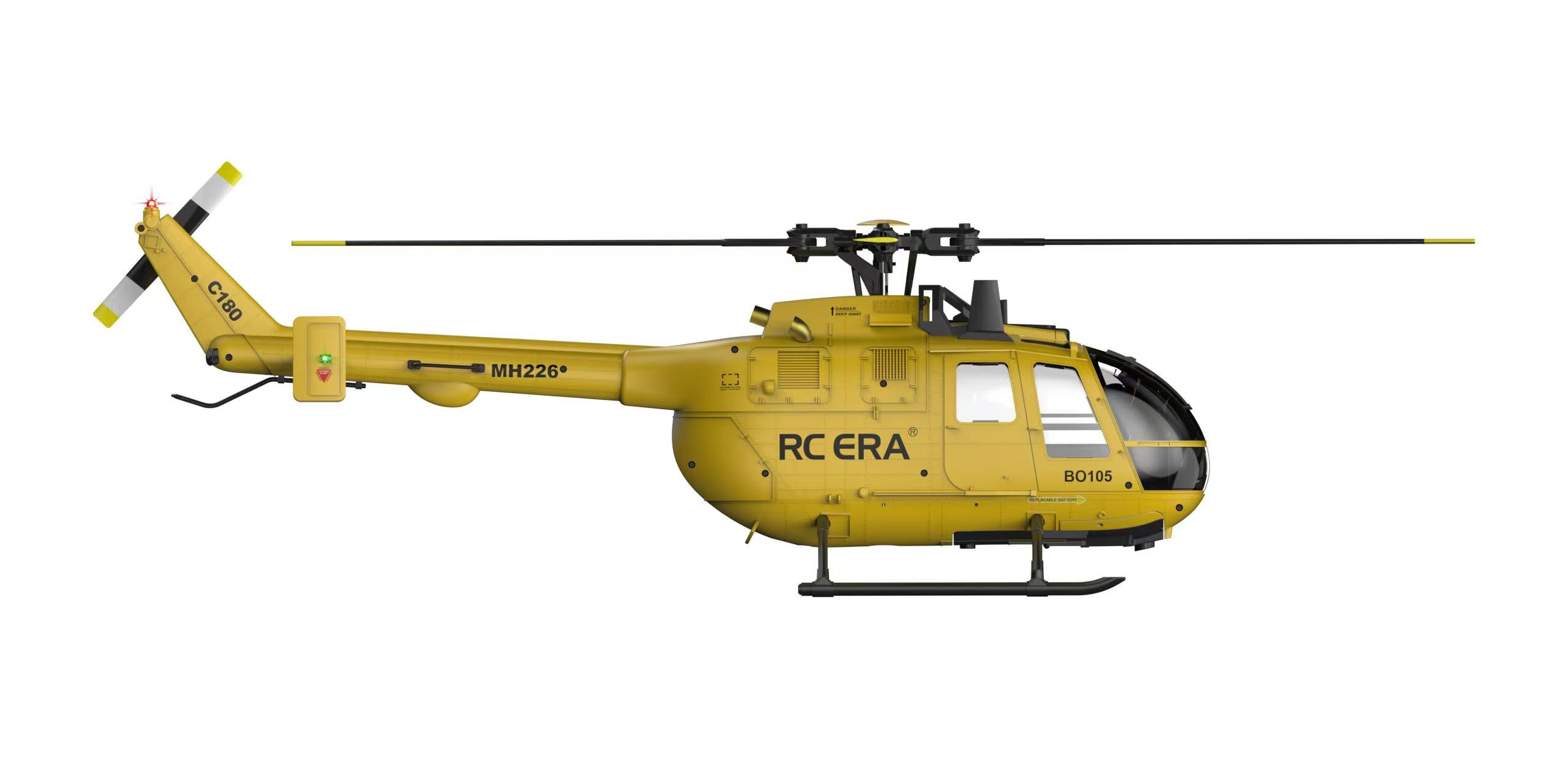TOUCAN RC HOBBY RC ERA C180 1/25 Fern gesteuerter Hubschrauber 3-Gang-BO-105 RC Flugzeug Modell bürstenloses Motor-Gyroskop TOF LiDAR Höhen Schloss