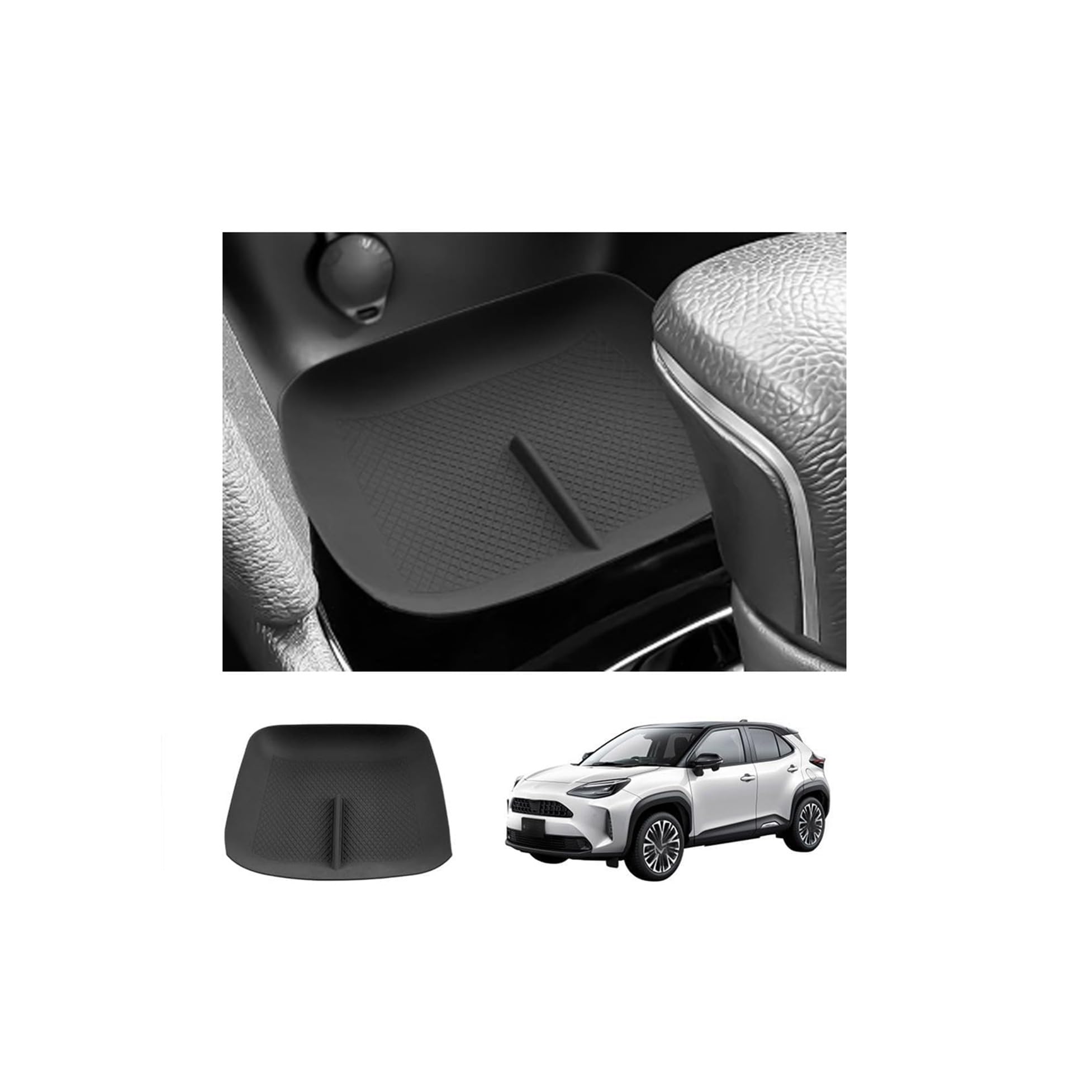 Yaris Cross Accessoires compatibles avec Toyo-TA Yaris Hatchback GR 2021-2026 et Yaris Cross SUV 2021-2026, tapis antidérapant, accessoire anti-poussière en silicone, tapis de rangement pour