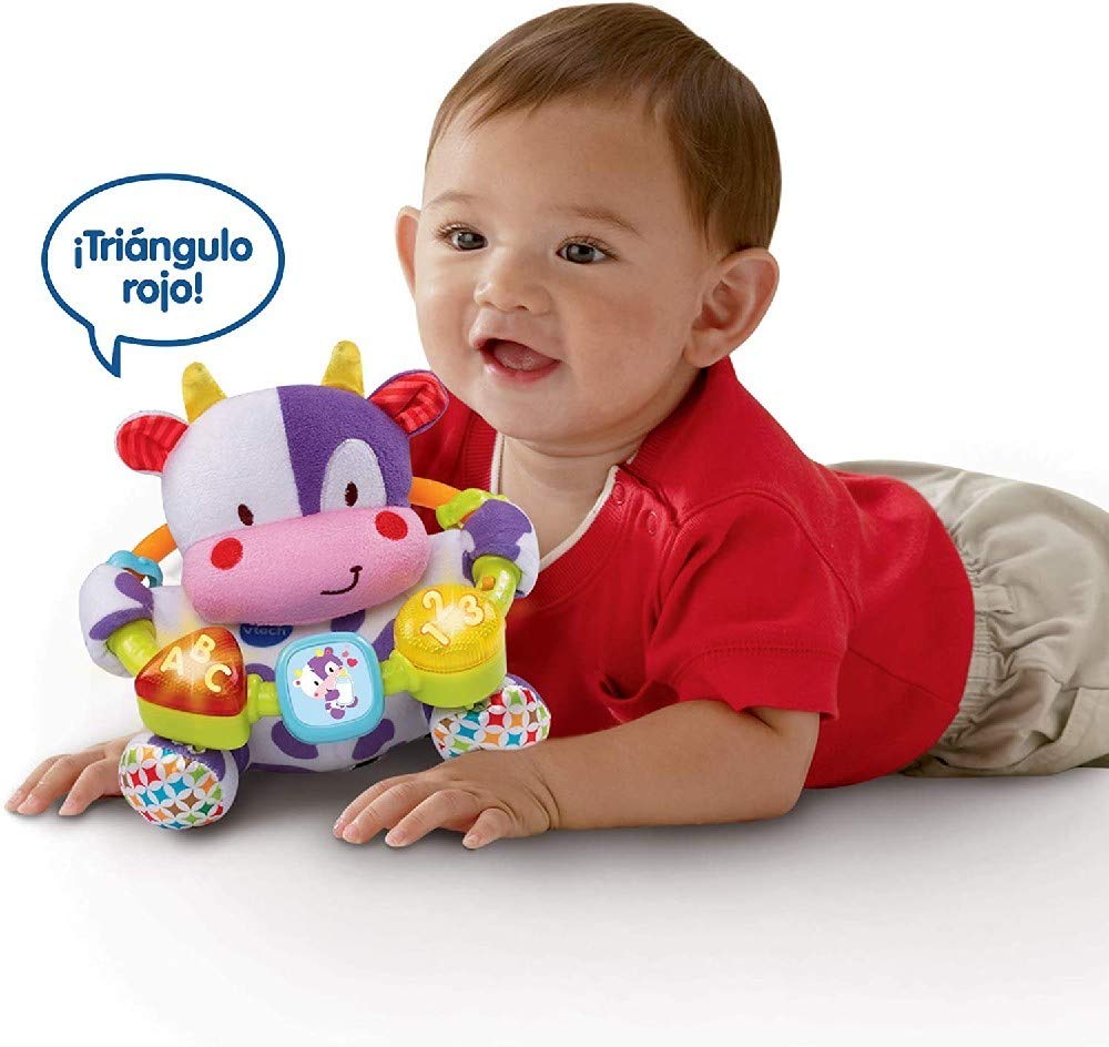VTech-Baby Vaca muusical Peluche Interactivo de Bebe con Suaves, 3-24 Meses, Multicolor, única (3480-166022)