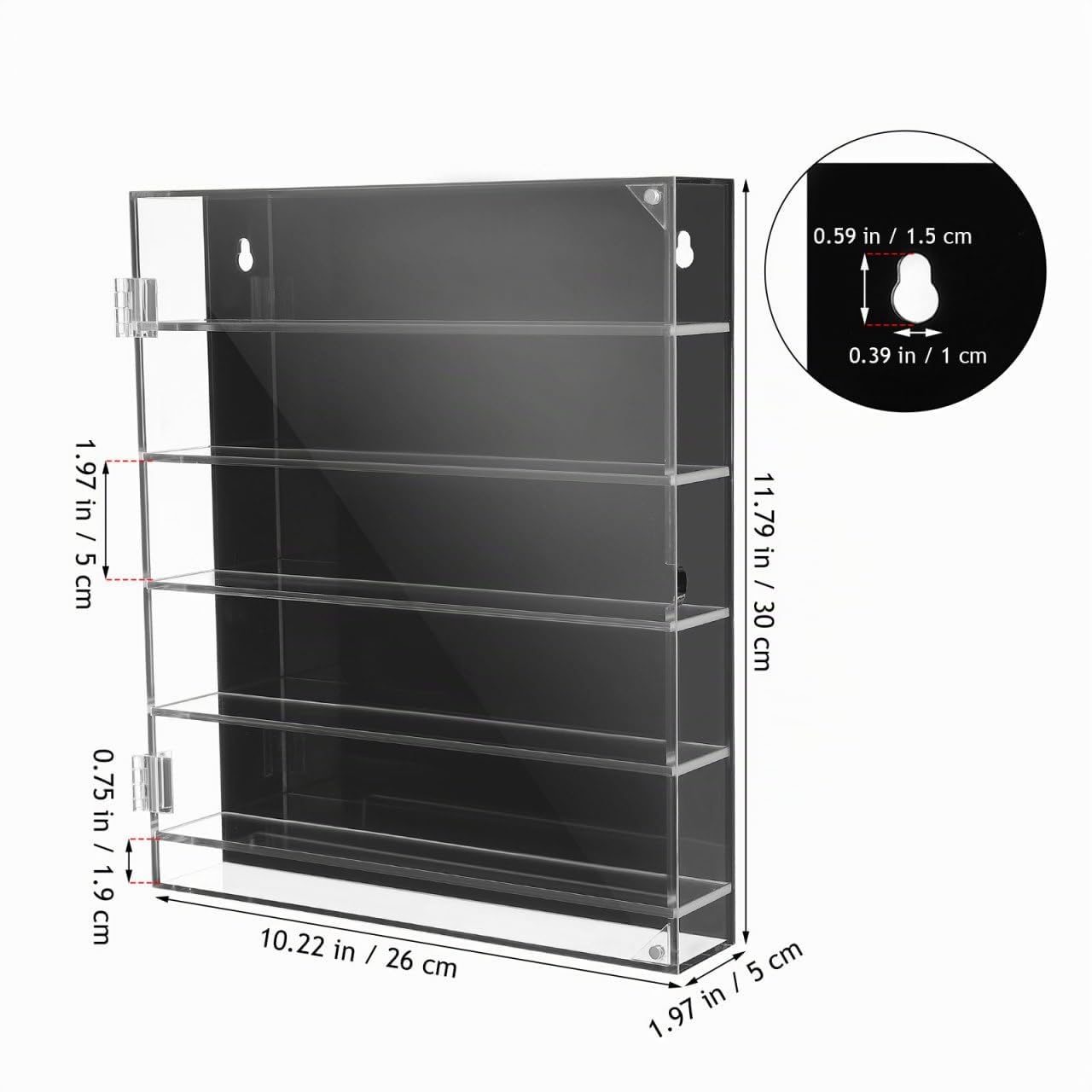 Mikikit Vitrina Acrílica para Coches De Juguete Expositor De Modelos De Coches Caja De Almacenamiento Transparente Multicapa para Pared O Mesa 11.81X10.23X1.96in