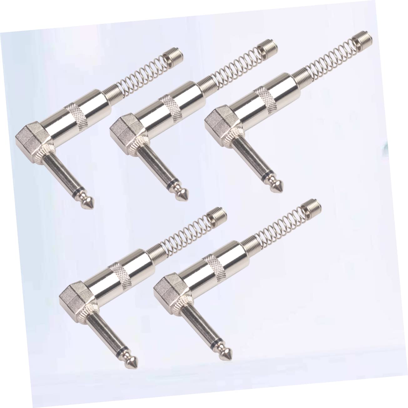 NUOBESTY 5PCS Effect Pedal Connector Silver Guitar Pedal Coupler Low Noise Signal Transmission for Electric Guitar