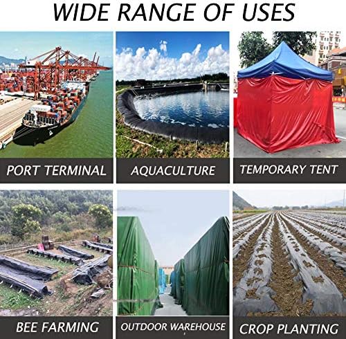 Heavy Duty 4x5m Blue Pool Pond Liner - Flexible, Impermeable Membrane for Landscaping, Reinforced, Lightweight & Portable, Ideal for Garden & Water Features