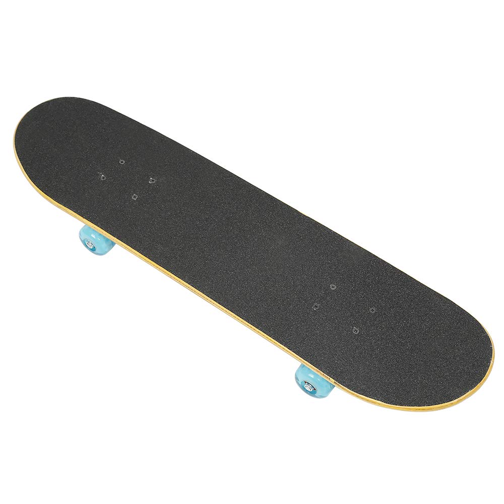 Skateboard completo a 7 strati di acero canadese Double Kick | Cuscinetti a sfera ABEC-7, superficie antiscivolo, ruote in poliuretano 85A da 50 mm, per bambini e adulti