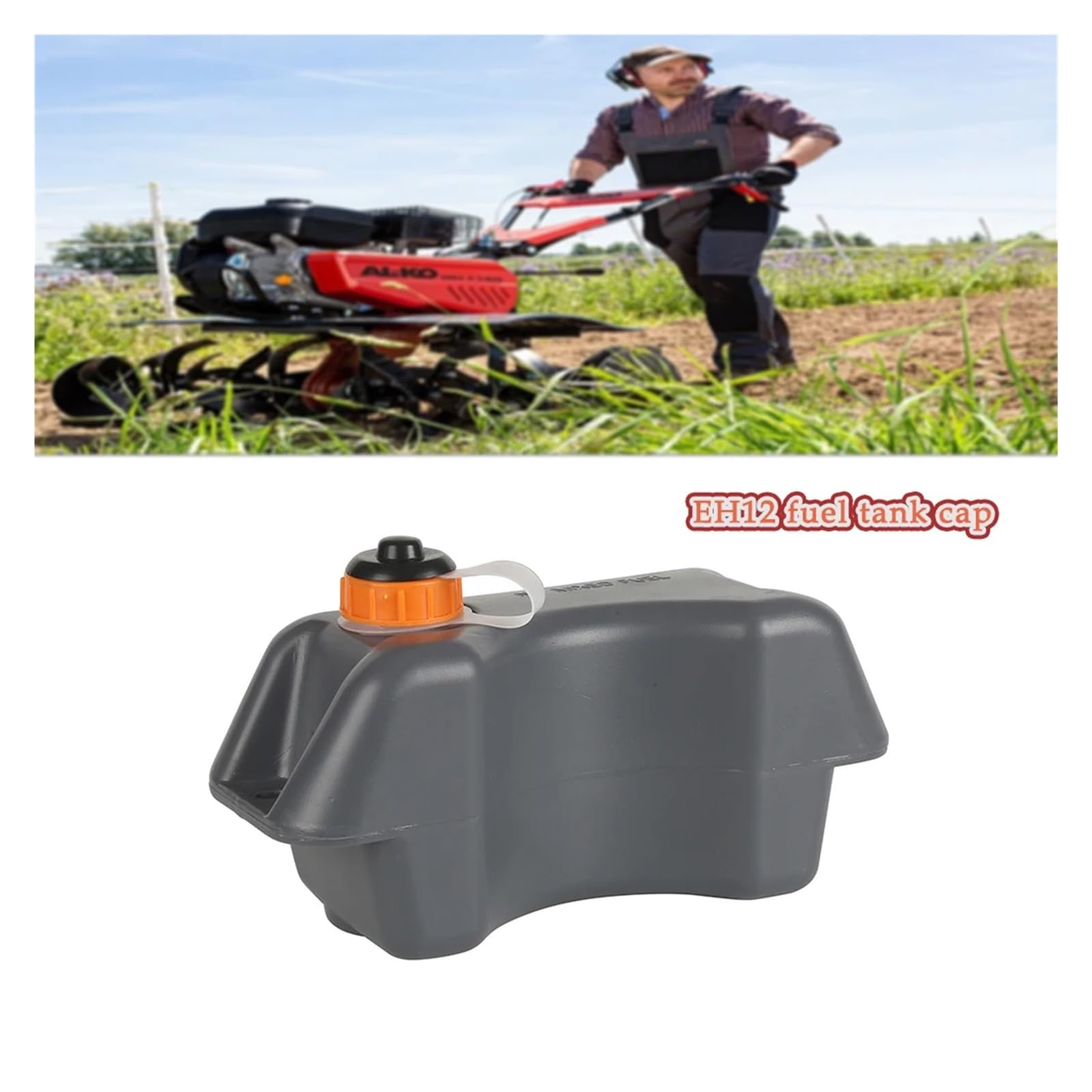 1 szt. Zbiornik paliwa EH12 do kosiarki do trawy, plastikowy pojemnik na olej do kosiarki polowej o wysokiej twardości, pasuje do MIKASA MT72 Robin EH12‑2(EH12 fuel tank)