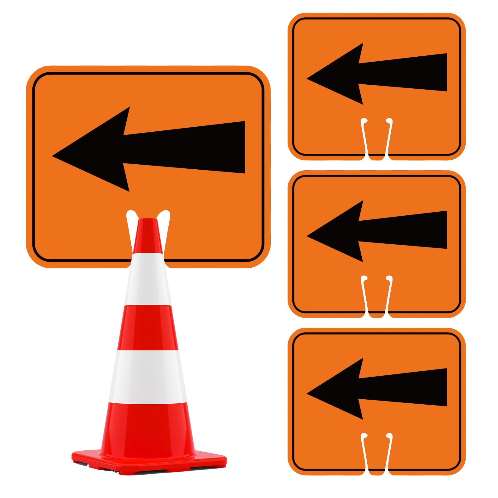 4pcs Slow Signs for Traffic Safety Cone 12.6x10.4" Waterproof — Amazon image 8