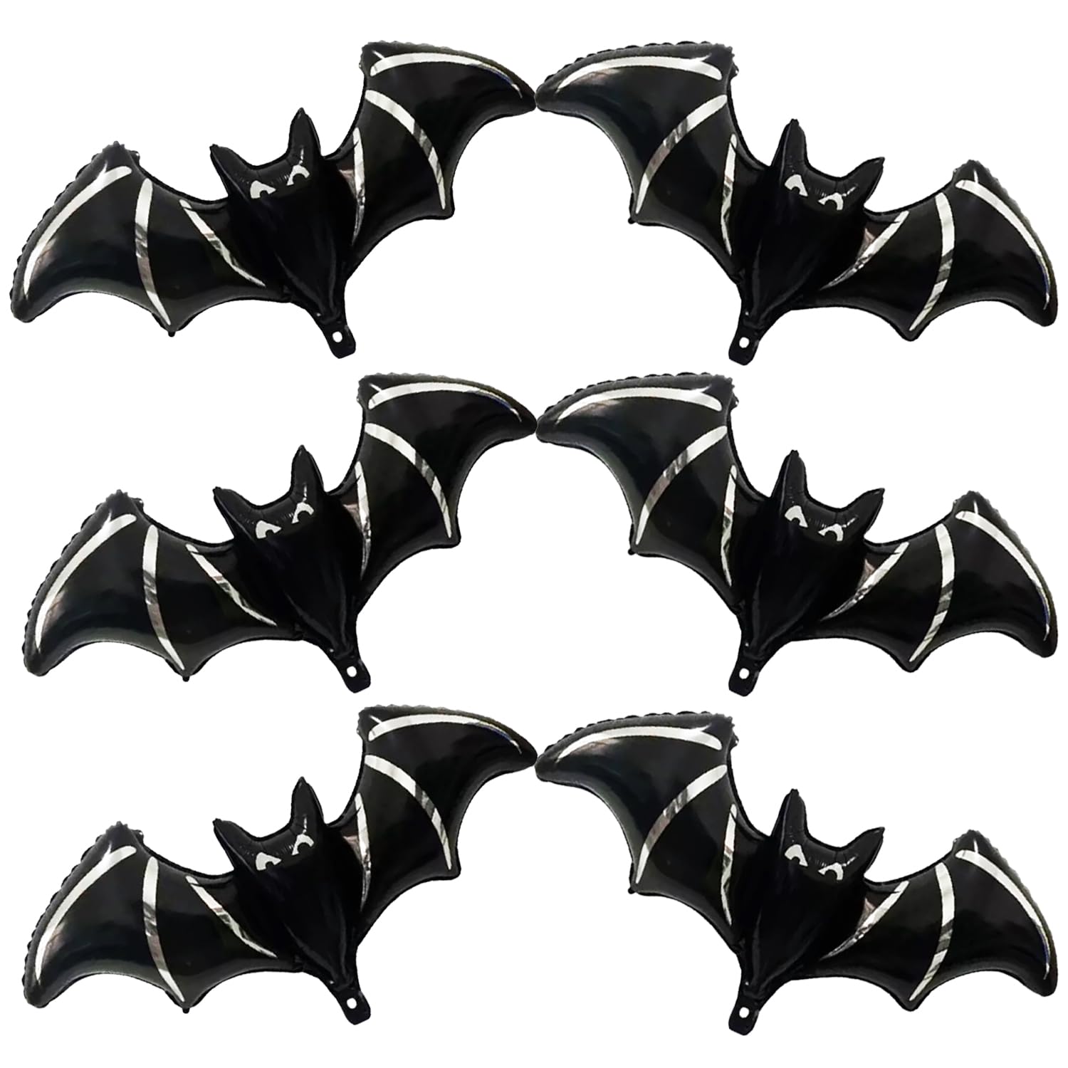 6pcs Black Bat Balloons, 48 Inch Giant Halloween Home Party Decoration