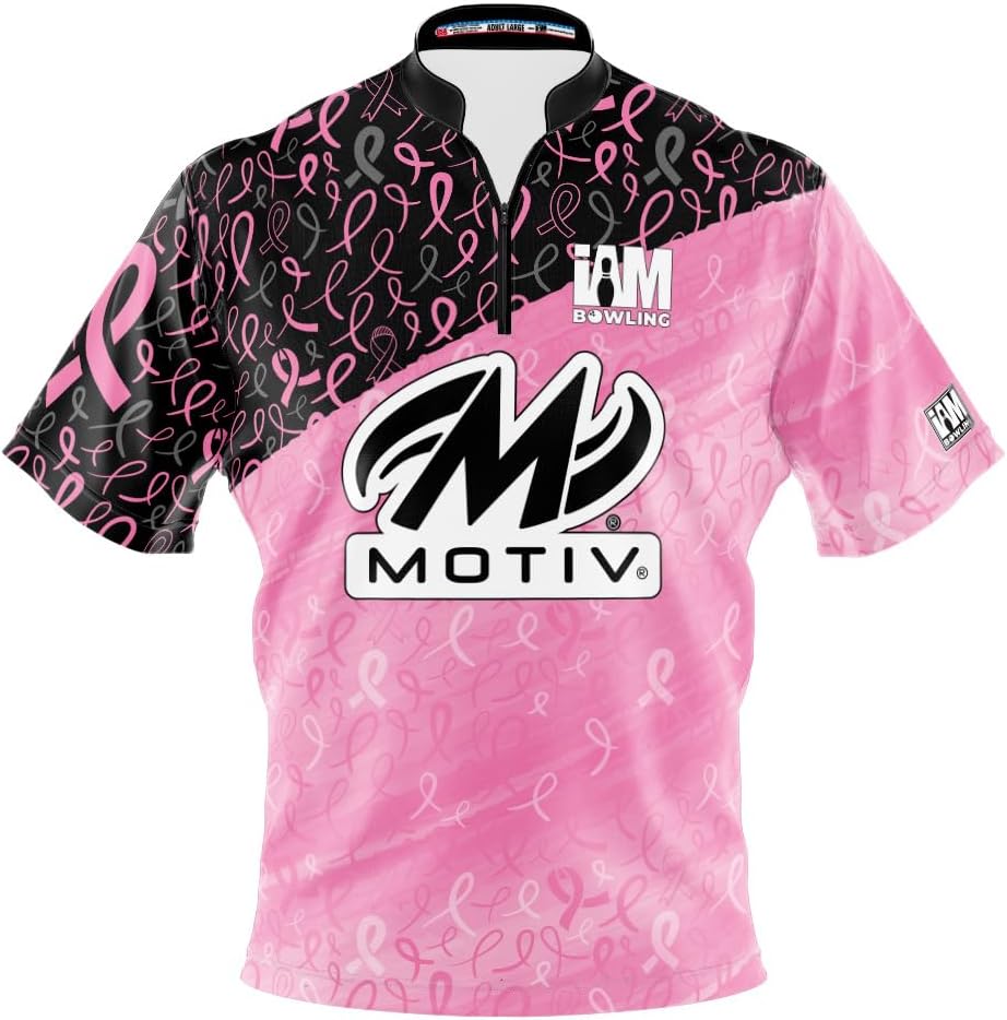 Logo Infusion Dye-Sublimated Bowling Jersey (Sash Collar) - I AM Bowling Fun Design 2036-MT - Motiv - Breast Cancer