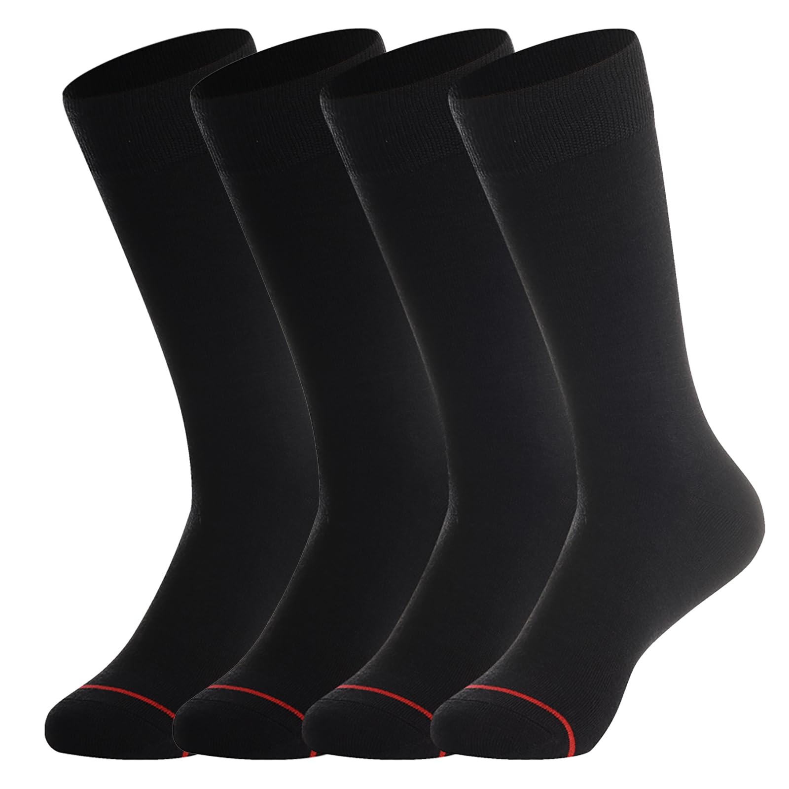 BONANGEL Thin Merino Wool Socks for Men, Mens Black Winter Thermal Wool Dress Crew Hiking Socks