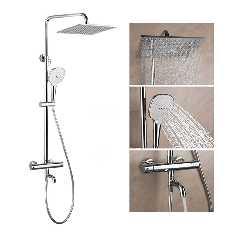 Top spray douche cuivre 8 pouces carré pour une installation de douche durable