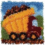 Wonderart Latch Hook Kit 12x12-Dump Truck