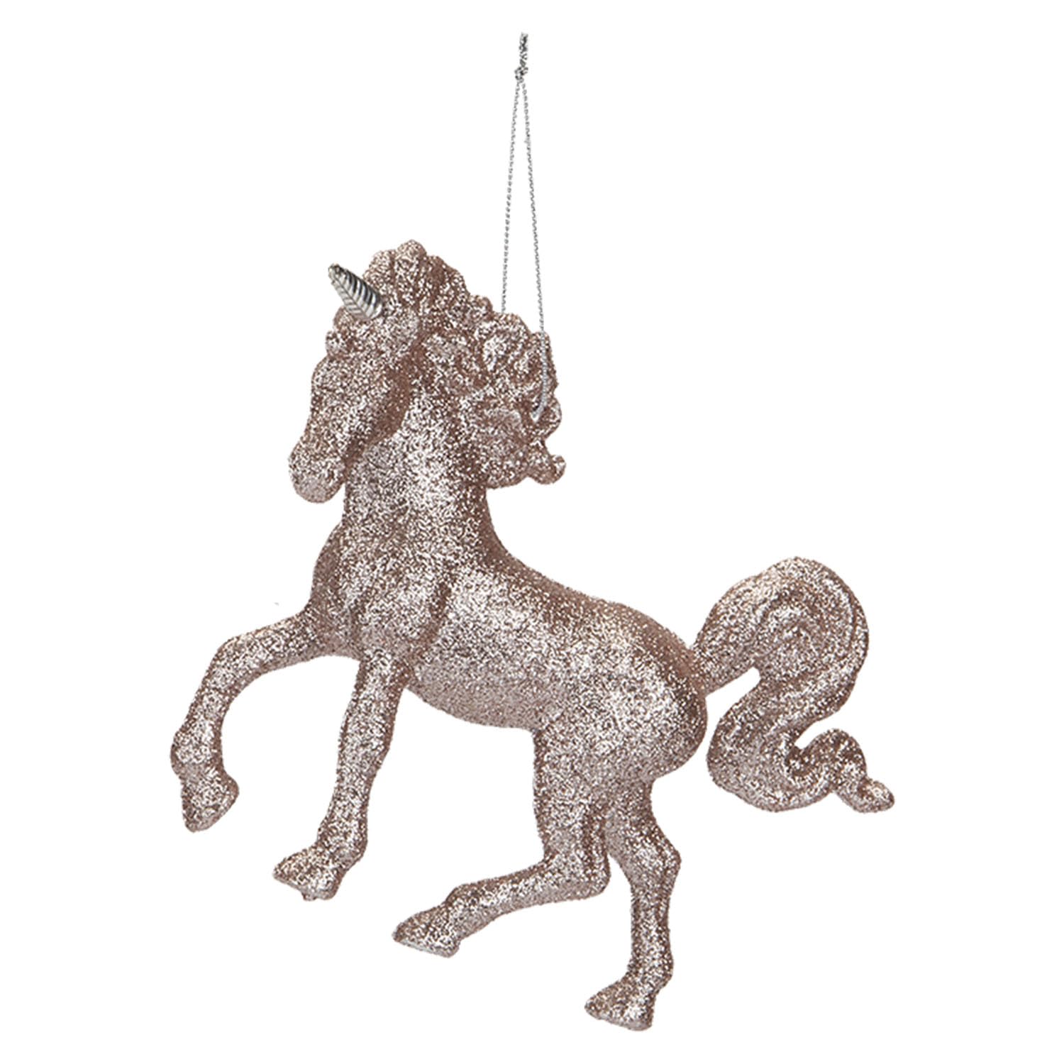 Christmas Tree Decoration Hanging Unicorn Ornament X 1 13Cm Rose Gold from B&Q