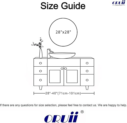 Miniatura 21 de Espejo circular negro, espejo redondo de 20 pulgadas, espejo de baño negro circular, espejos de pared redondos para sala de estar, dormitorio, baño