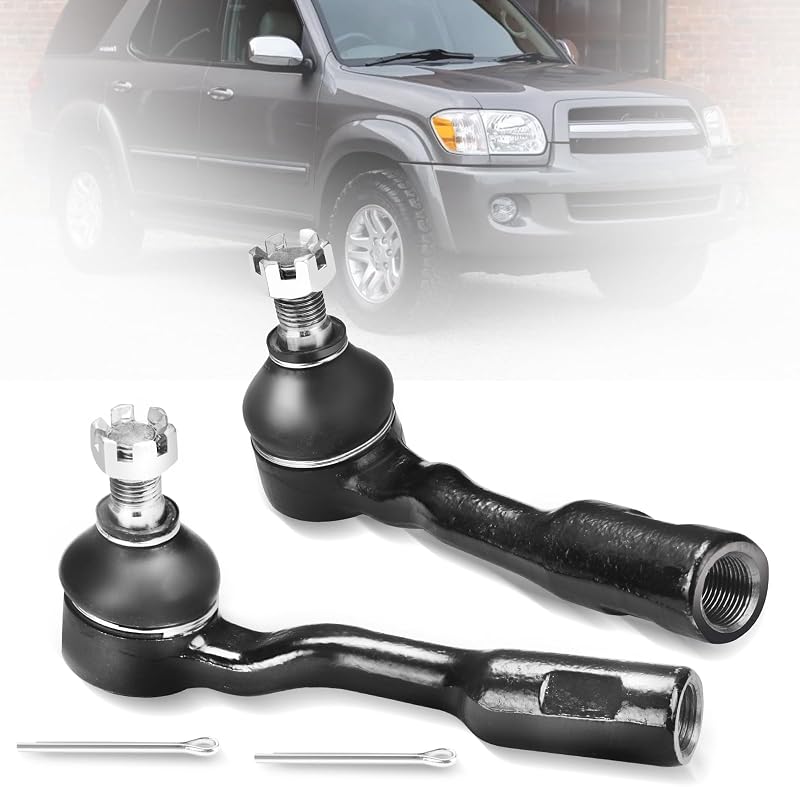 Terminal de direção externo dianteiro Titaniarm ES80381 ES80382 para Toyota Sequoia e Tundra – Par