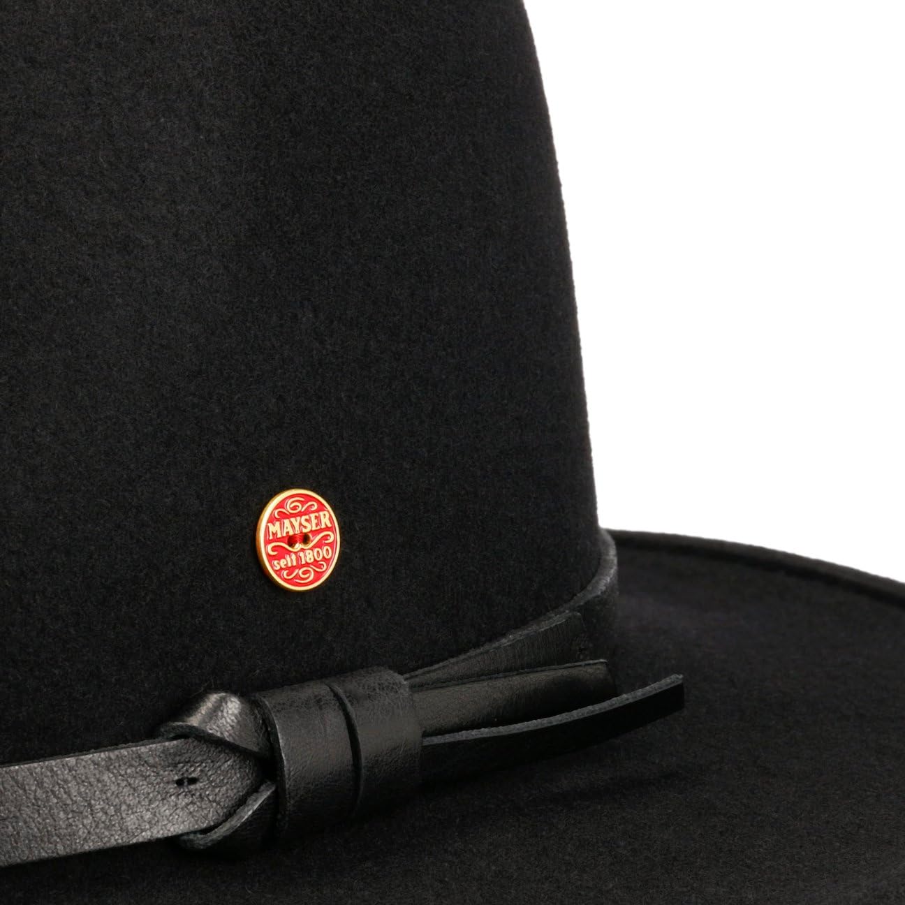 Mayser Taylor Trekking Fedora Wollfilzhut Ledergarniturband Made in EU Herren Herbst Winter