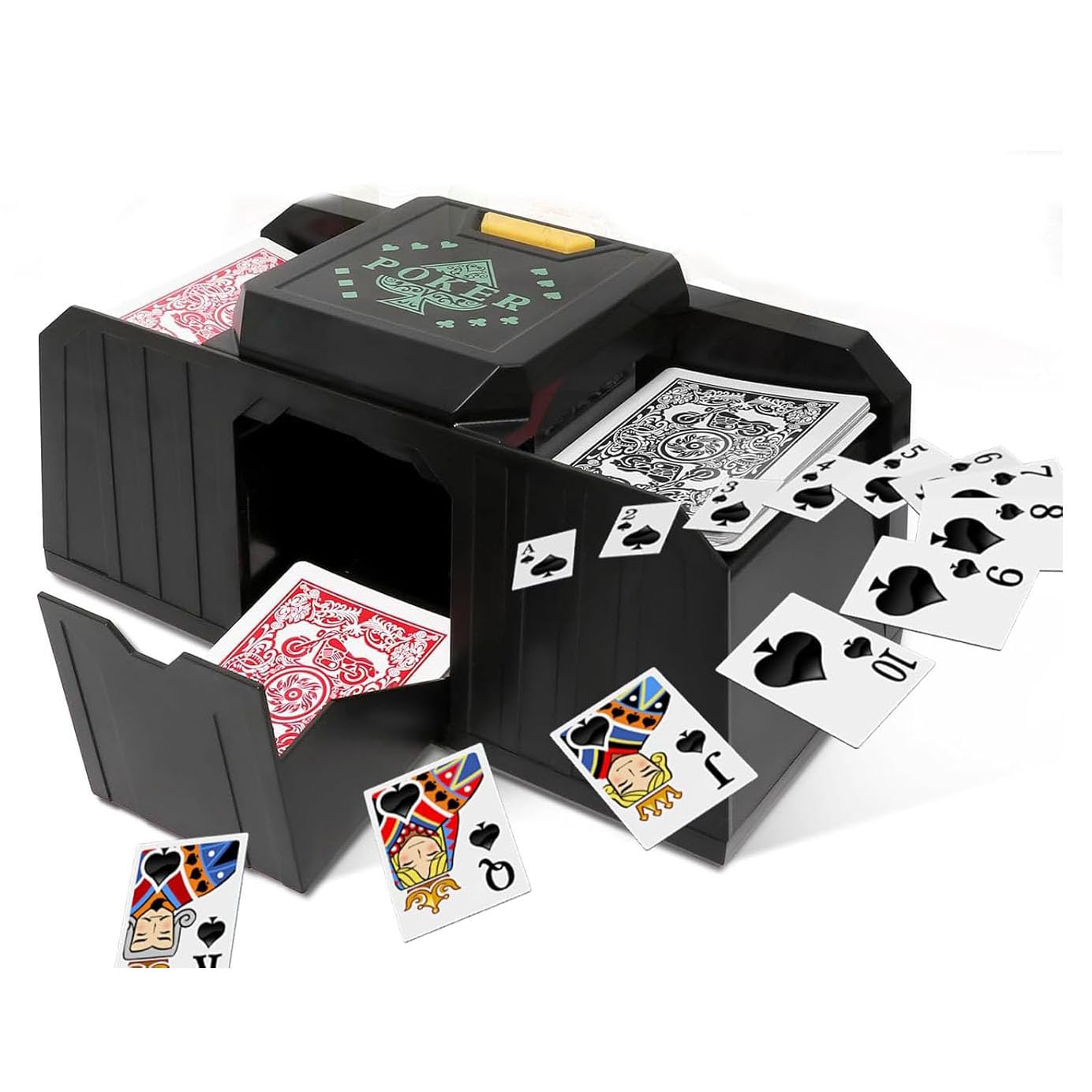 Shuffler de tarjeta automática, Máquina Shuffler de tarjetas de póker, 2 Método de fuente de alimentación, operación de una sola presión, máquina de baraja eléctrica de bajo ruido para póker, Uno