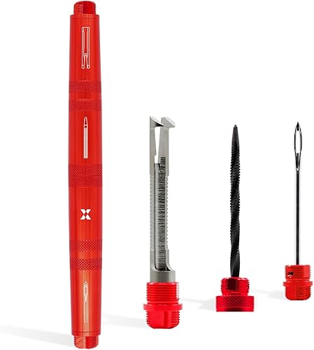 Uwueri Kit de reparación de neumáticos compacto para motocicleta (rojo)