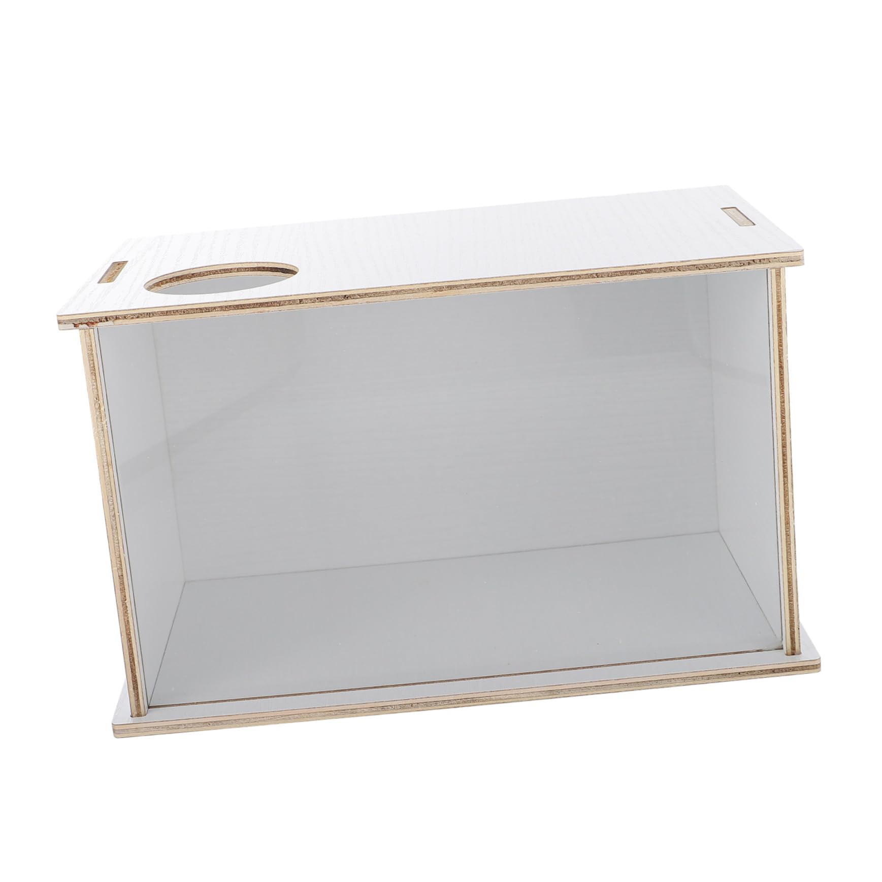 Hamster Sandbad Sandkasten Haus aus Holz mit Transparenter Badewanne für Chinchillas und Kleintiere Multifunktionales Sandbadbecken für Haustierbadezeit und Sauberkeit