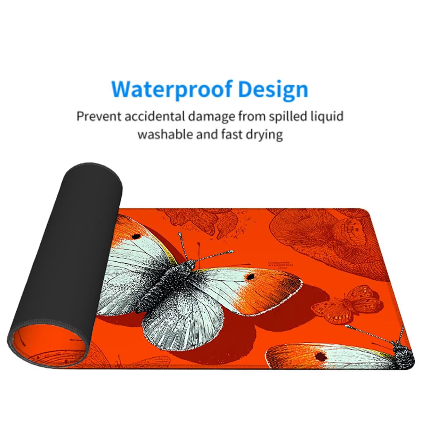 Podkładka pod mysz motyl podkładka pod mysz biurowa XXL do gier 1400x600x3mm podkładka pod mysz gumowa podkładka pod owady duża podkładka pod mysz dla graczy akcesoria PC antypoślizgowe i wodoodporne