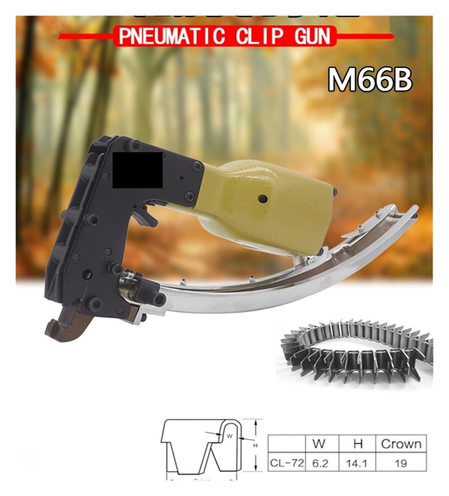 Pistolet do gwoździ, Pneumatic Nail Gun Clinch Clip Guns Spring Mattress Sofa M66 Stapler Clinching Tool For Cage Fixing
